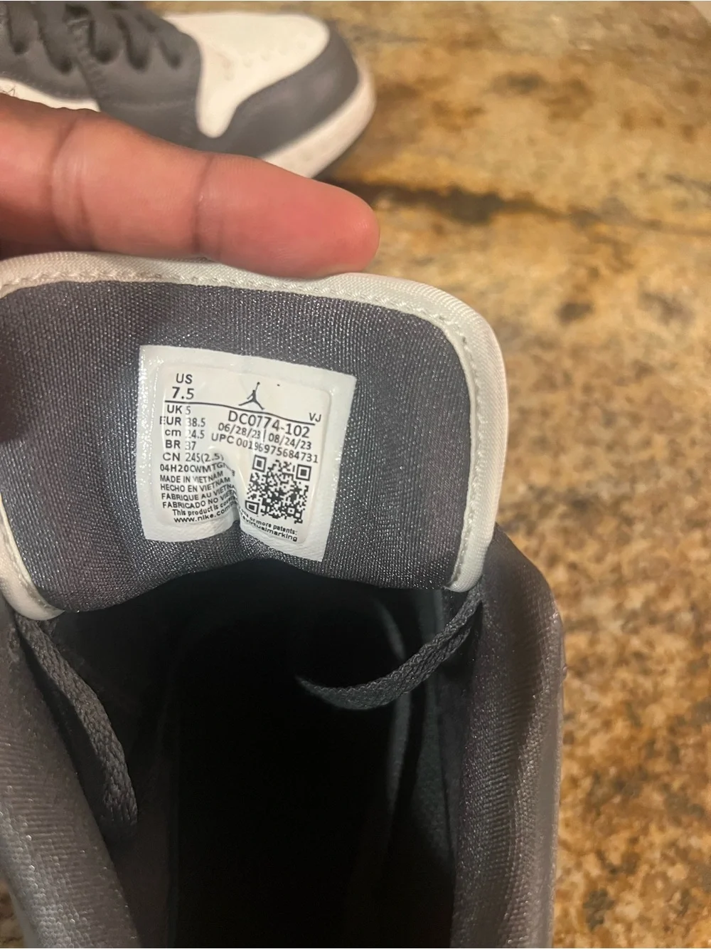 Jordan Low Top Sneakers in White and Black